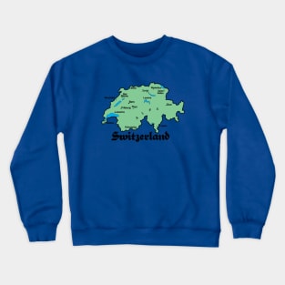 Switzerland Map Crewneck Sweatshirt